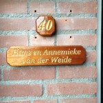 Naamborden: Naambord of nummer op uw woning.